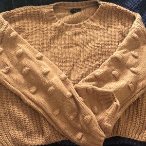 Salmon colored/ tan knit sweater
